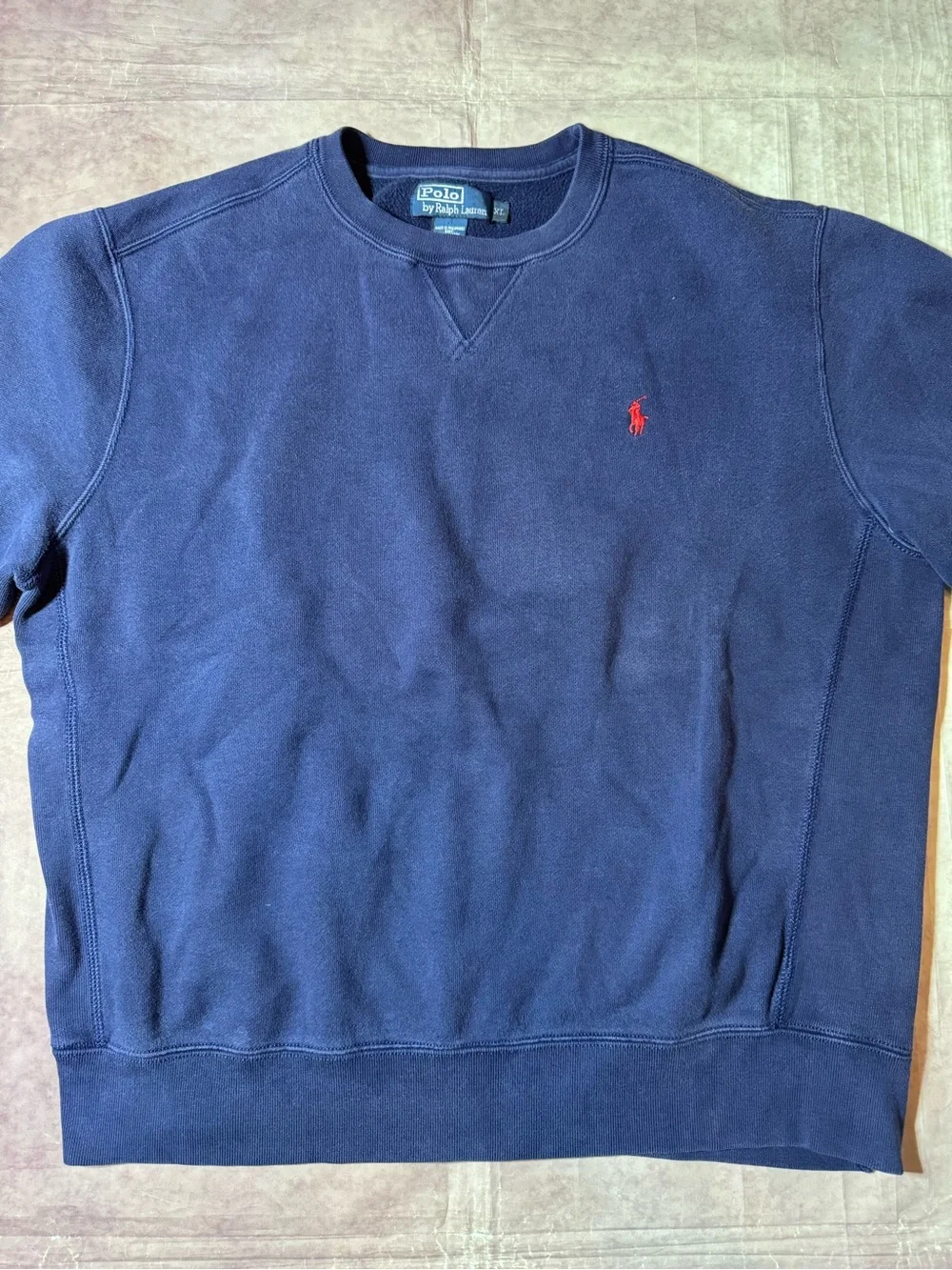 Polo Ralph Lauren Double Knit Heavyweight  Sweatshirt Men’s Size XL Navy Blue RL
